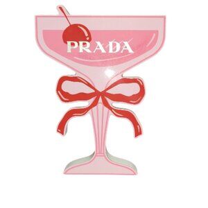 Martini Glass Shaped Wood Wall Decor